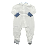 Le Bebe' Tutina Tinta Unita con Stampa per Neonato LBB1640 BIANCO LE BEBE' 