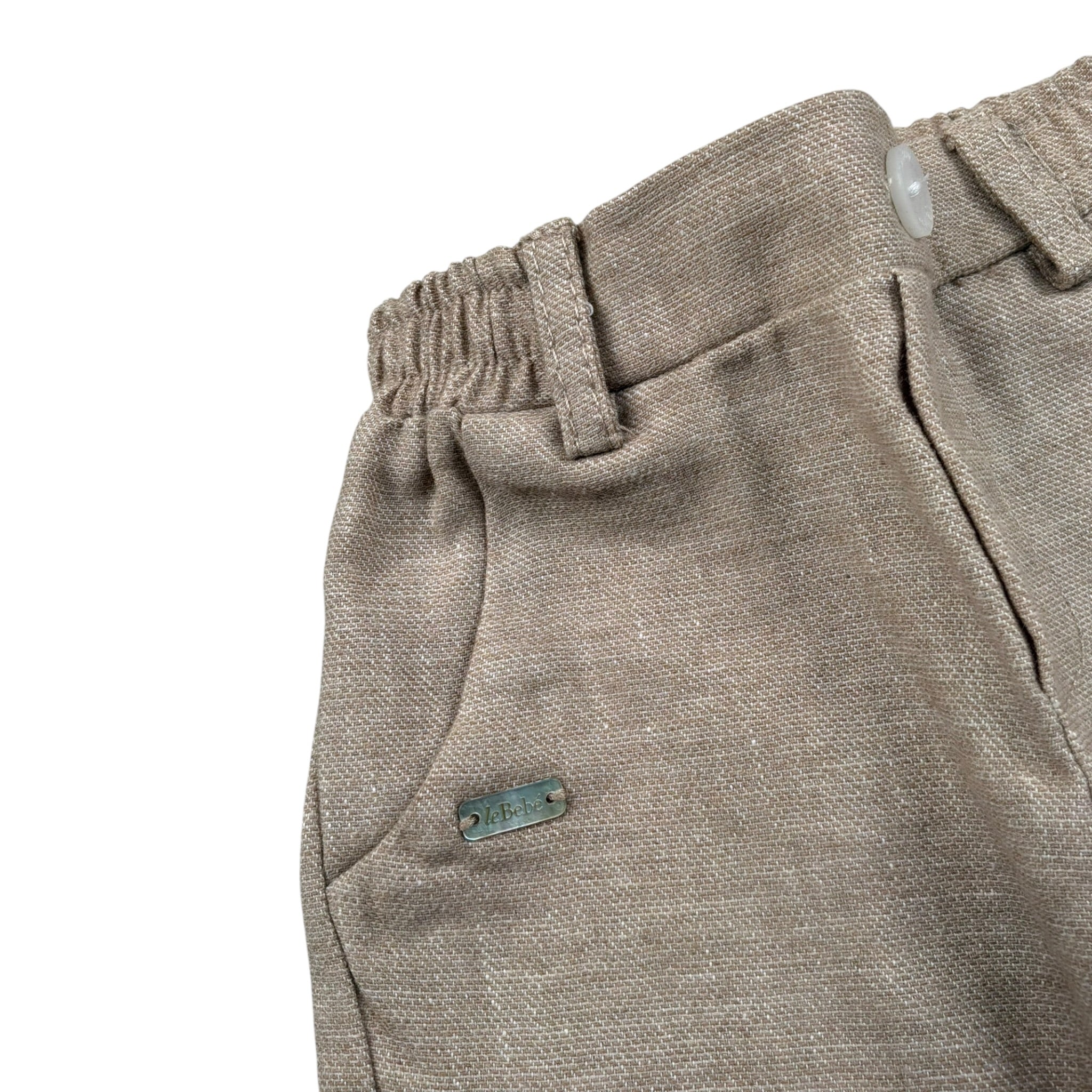 Le Bebe' Bermuda tinta unita con Elastico In Vita Beige per Neonato LBB4027 BEIGE LE BEBE' 