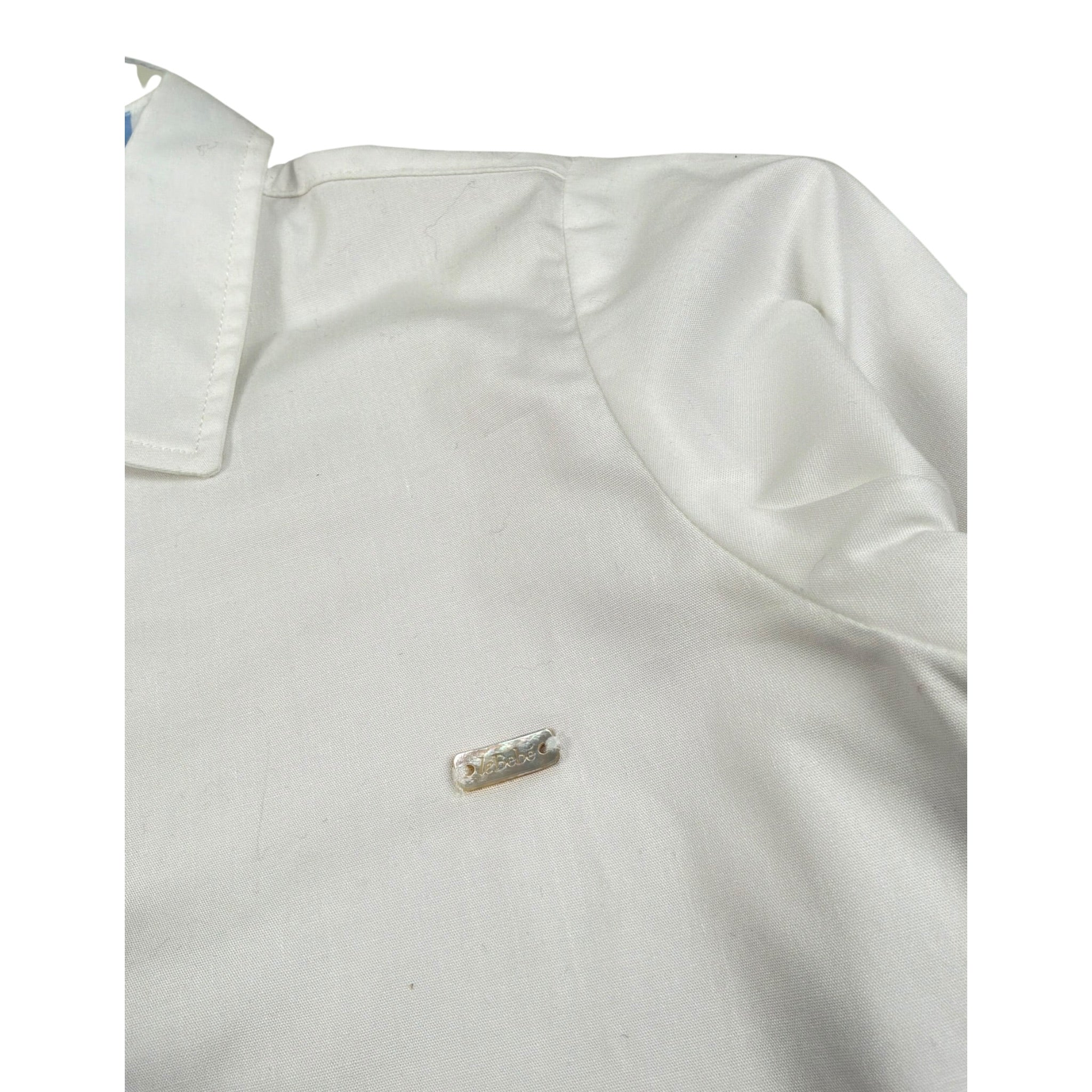 Le Bebe' Camicia tinta unita con Logo Bianco per Bambino LBB4095J BIANCO LE BEBE' 