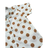 Le Bebe' Camicia tinta unita con Stampa A Pois Bianco per Neonato LBB4594 BIANCO LE BEBE' 