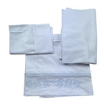Le Bebe' Lenzuola Set 3 Pezzi Tinta Unita con Stampa per Neonato LBB5299 BIANCO LE BEBE' 