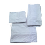 Le Bebe' Lenzuola Set 3 Pezzi Tinta Unita con Stampa per Neonato LBB5299 BIANCO LE BEBE' 