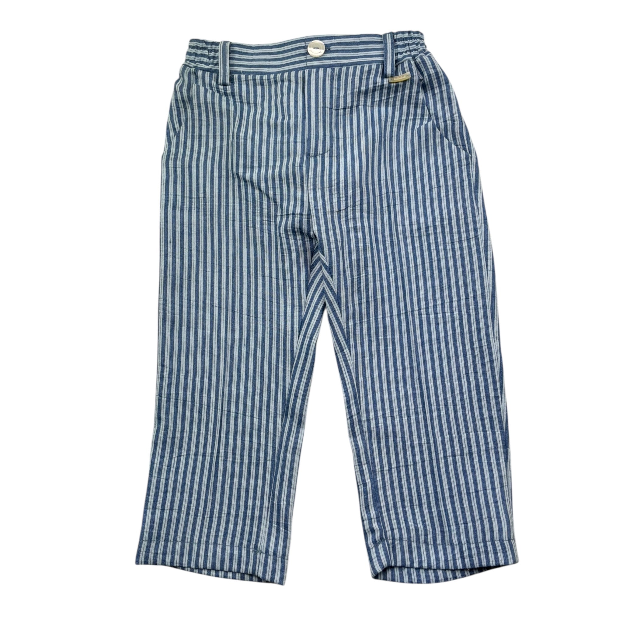 Le Bebe' Pantalone Tinta Unita con Elastico In Vita per Neonato LBB5357 BLU LE BEBE' 