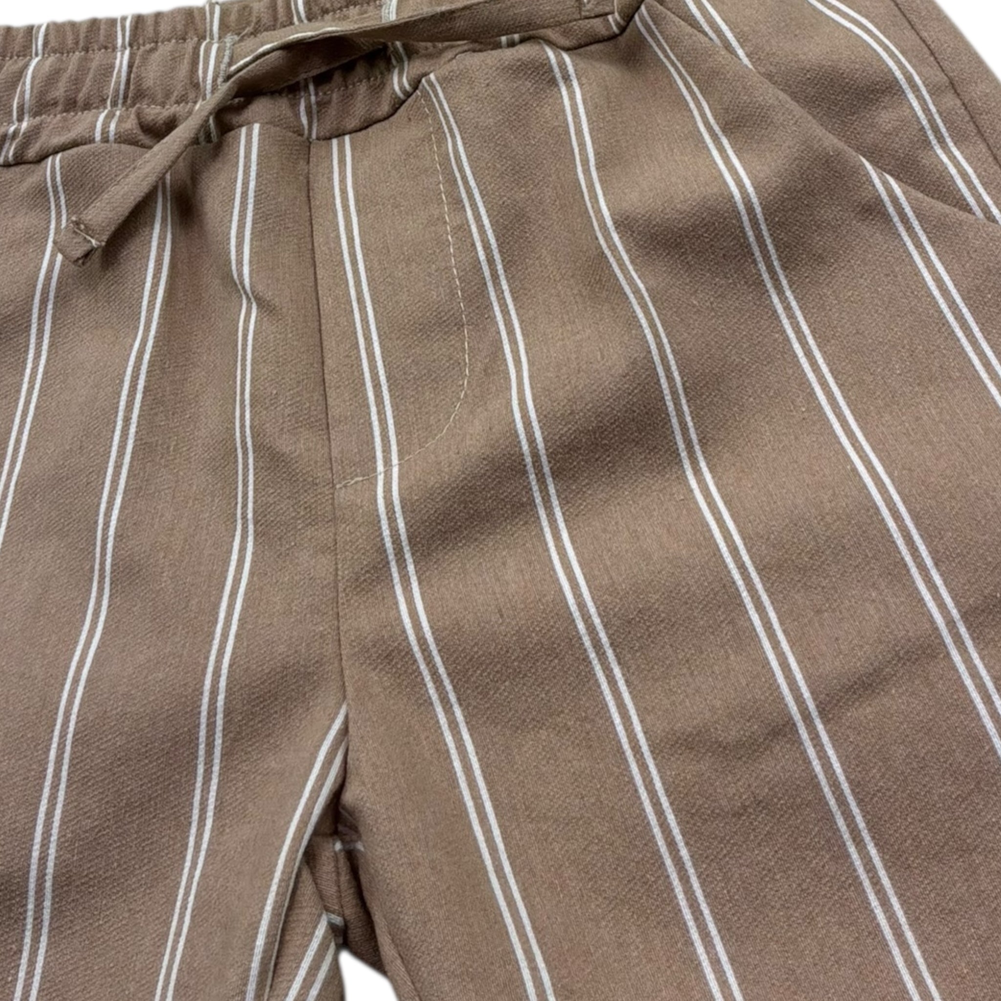 Le Bebe' Bermuda Tinta Unita con Fantasia A Righe per Neonato LBB5393 MARRONE LE BEBE' 