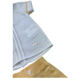 Le Bebe' Completo 2 Pezzi Bermuda--Camicia Bicolore per Neonato LBB5410 BIANCO/GIALLO LE BEBE' 