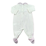 Le Bebe' Tutina Bicolore con Fantasia A Righe per Neonata LBG0549 BIANCO/ROSA LE BEBE' 