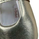 Le Bebe' Ballerina tinta unita con Strappi Oro per Neonata LBG4659 ORO LE BEBE' 