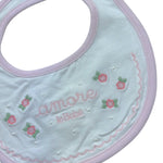 Le Bebe' Bavetta Tinta Unita con Stampa per Neonata LBG6211 BIANCO LE BEBE' 
