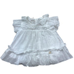 Le Bebe'camicia Tinta Unita con Rouches per Neonata LBG6376 BIANCO LE BEBE' 