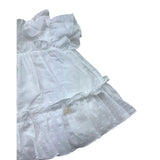 Le Bebe'camicia Tinta Unita con Rouches per Neonata LBG6376 BIANCO LE BEBE' 
