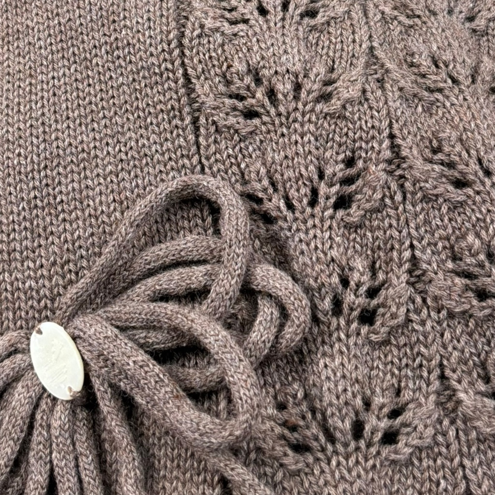 Le Coconne Coperta Tinta Unita con Ricami per Neonata LCN0421 MARRONE LE COCONNE 
