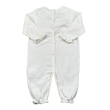 Le Coconne Tutina Tinta Unita con Applicazione Fiocco per Neonata LCN0586 PANNA LE COCONNE 