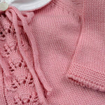 Le Coconne Tutina Tinta Unita con Ricami E Colletto per Neonata LCN0587 ROSA LE COCONNE 