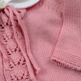 Le Coconne Tutina Tinta Unita con Ricami E Colletto per Neonata LCN0587 ROSA LE COCONNE 