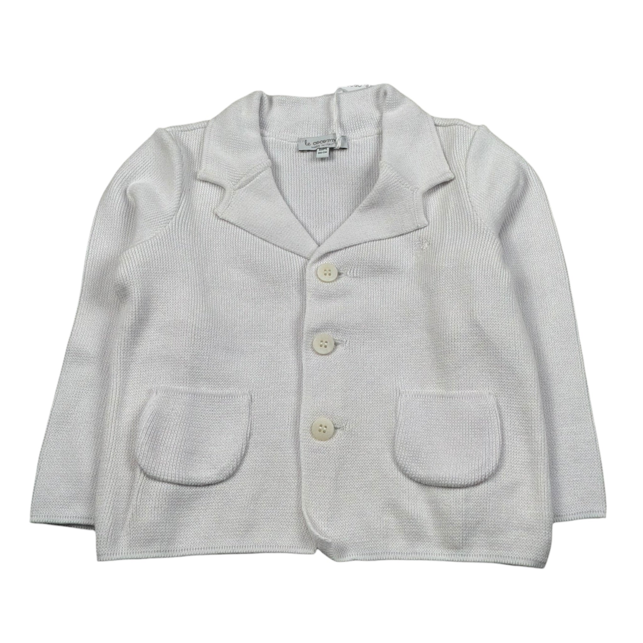 Le Coconne Giacca Tinta Unita In Filo per Neonato LCN1460 BIANCO LE COCONNE 