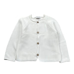 Le Coconne Cardigan Tinta Unita con Bottoni In Contrasto per Neonato LCN1592 BIANCO LE COCONNE 