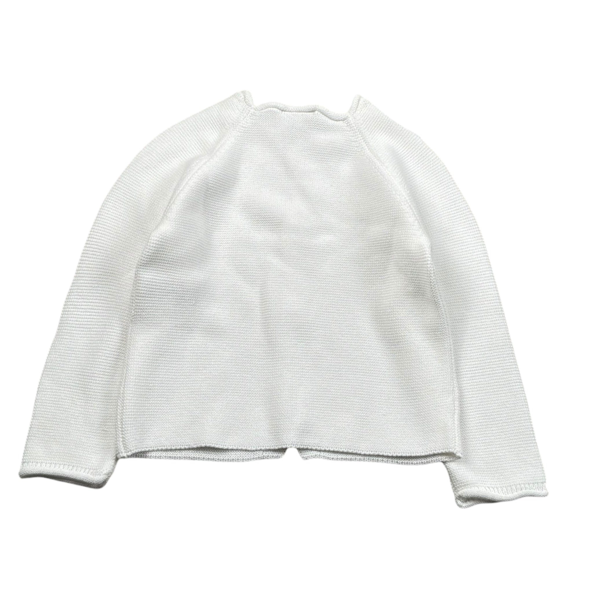Le Coconne Cardigan Tinta Unita con Bottoni In Contrasto per Neonato LCN1592 BIANCO LE COCONNE 
