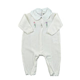 Le Coconne Tutina Tinta Unita con Ricami per Neonata LCN1940 PANNA LE COCONNE 