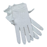 Les Gamins Guanti Tinta Unita Traforati per Bambina 99033 BIANCO LES GAMINS 