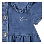 Levi'S Set Abito-Coulotte In Denim Tinta Unita per Neonata 1EM190 BLU LEVI'S 
