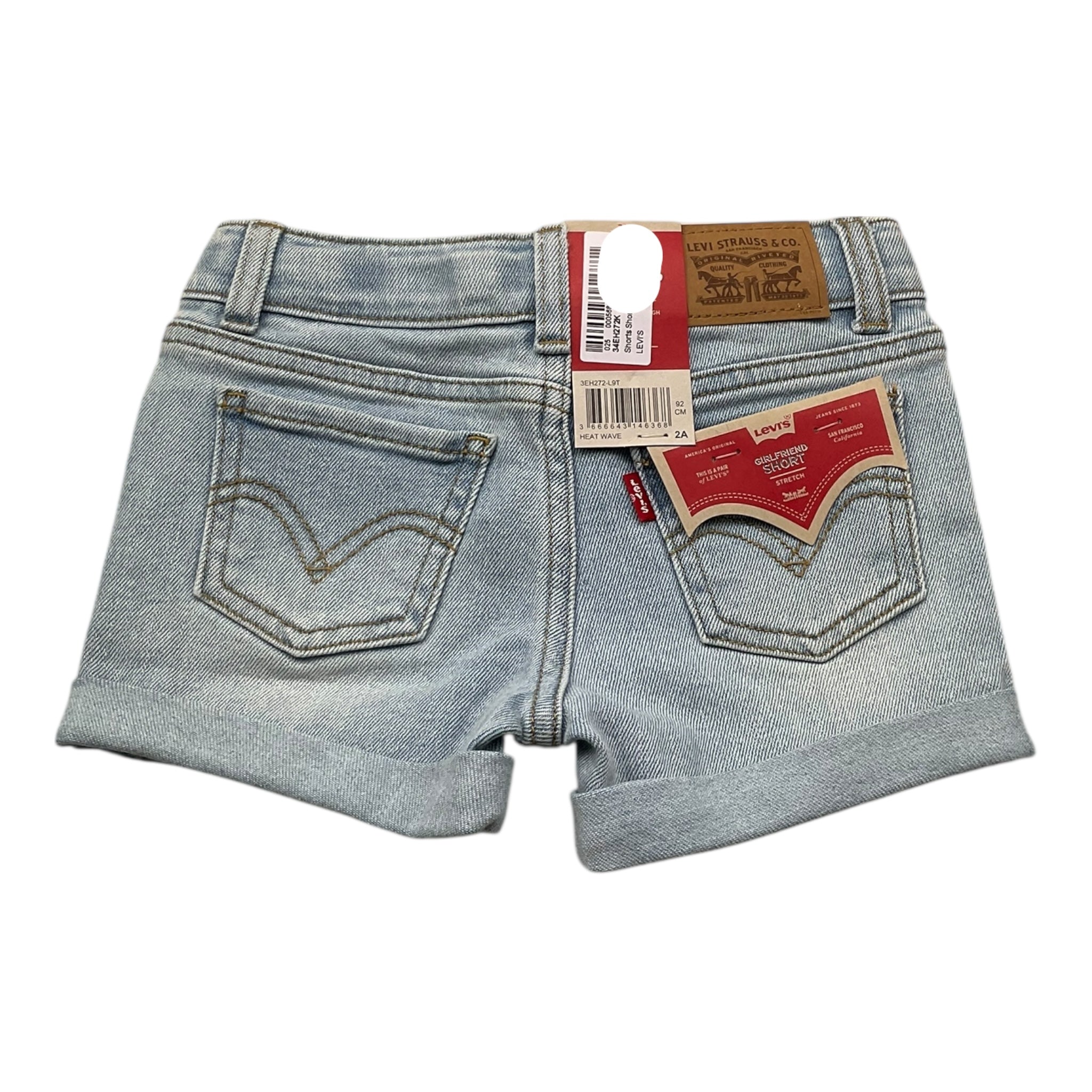 Levi'S Short In Denim Tinta Unita per Neonata 34EH272KN AZZURRO LEVI'S 