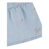 Levi'S Abito Giromanica Tinta Unita con Ricami per Bambina 3EM227 AZZURRO LEVI'S 