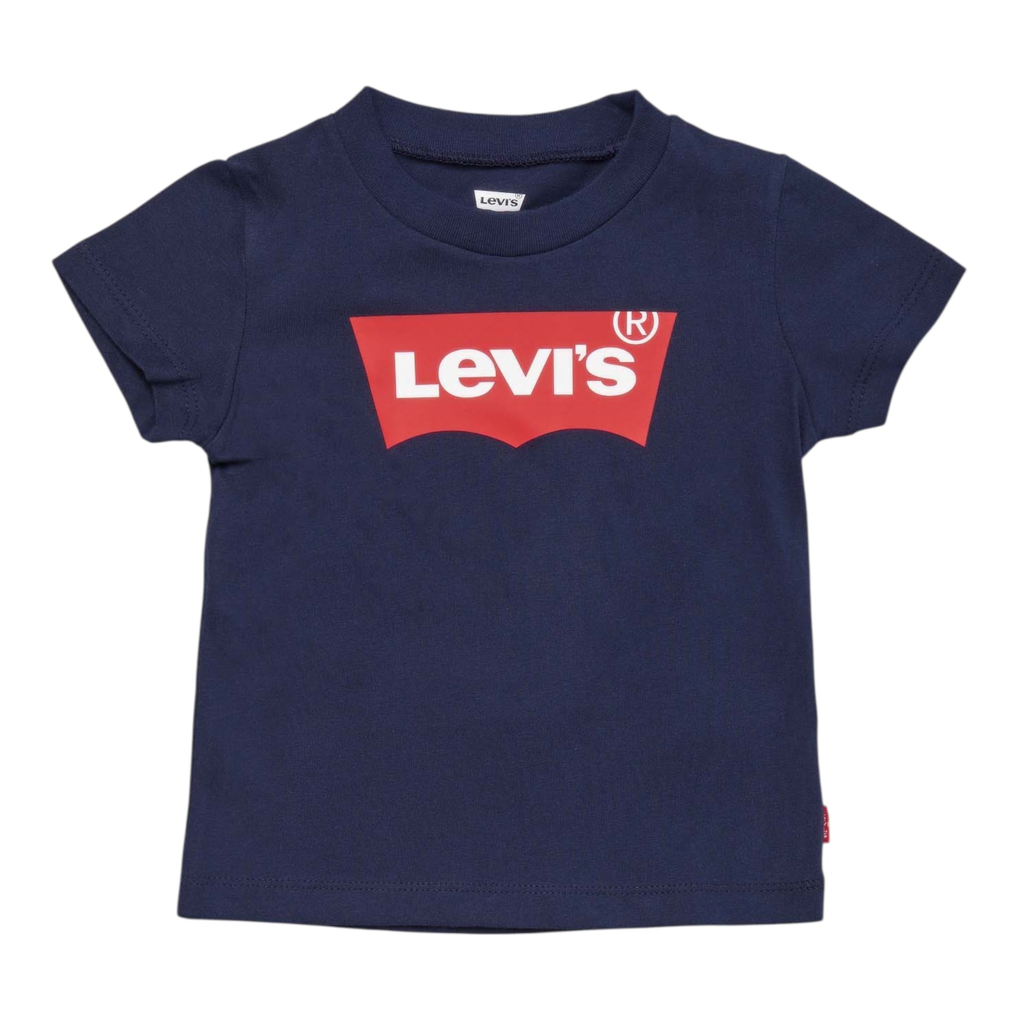 Levi'S T-Shirt Girocollo Tinta Unita con Logo per Neonato 6E8157XX BLU LEVI'S 