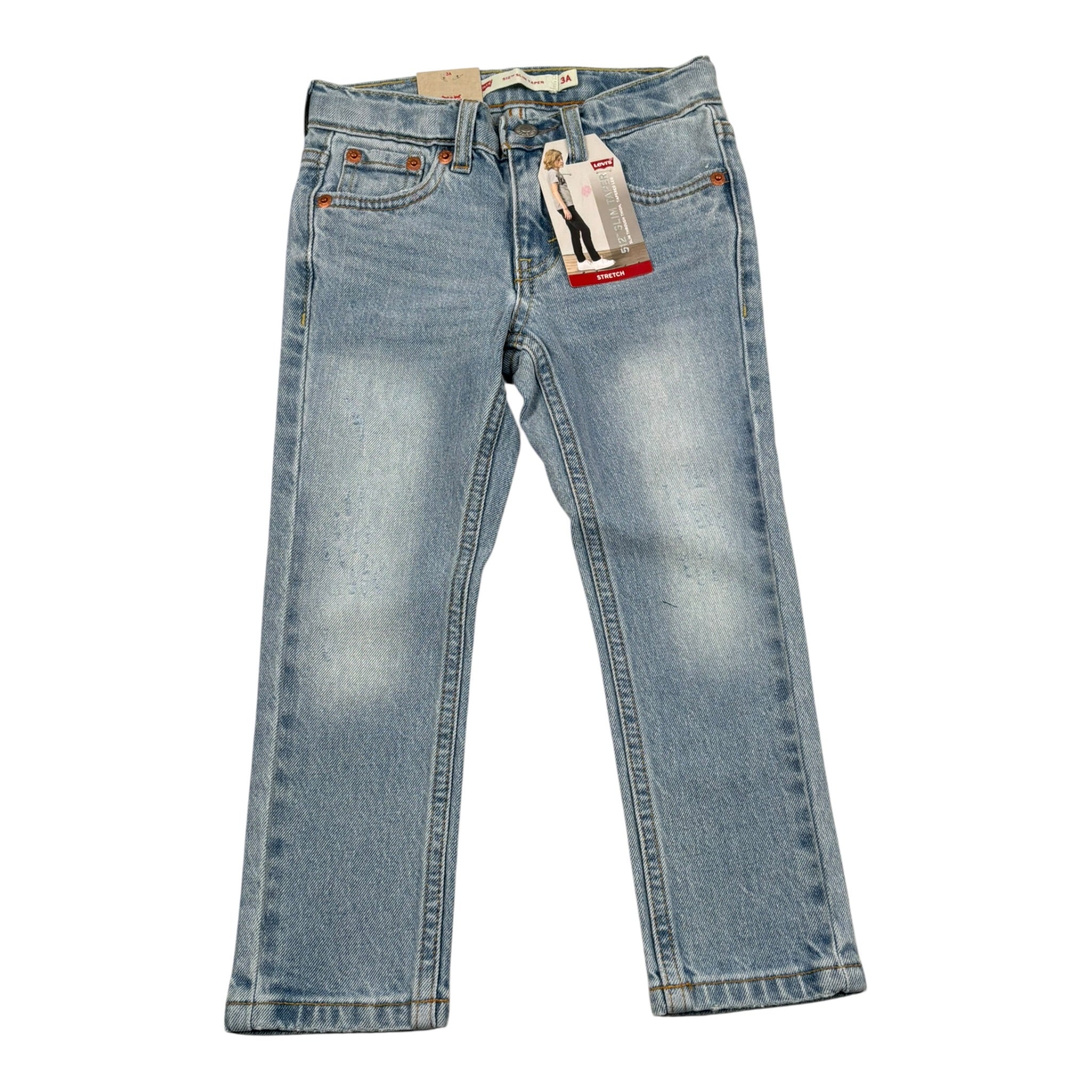 Levi'S Jeans Tinta Unita con Girovita Regolabile per Bambino 8EL207 AZZURRO LEVI'S 