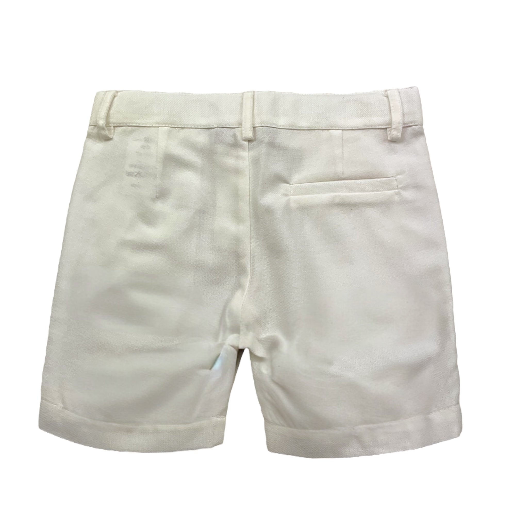 Little Bear Bermuda Tinta Unita con Girovita Regolabile per Bambino 6203 BIANCO LITTLE BEAR 