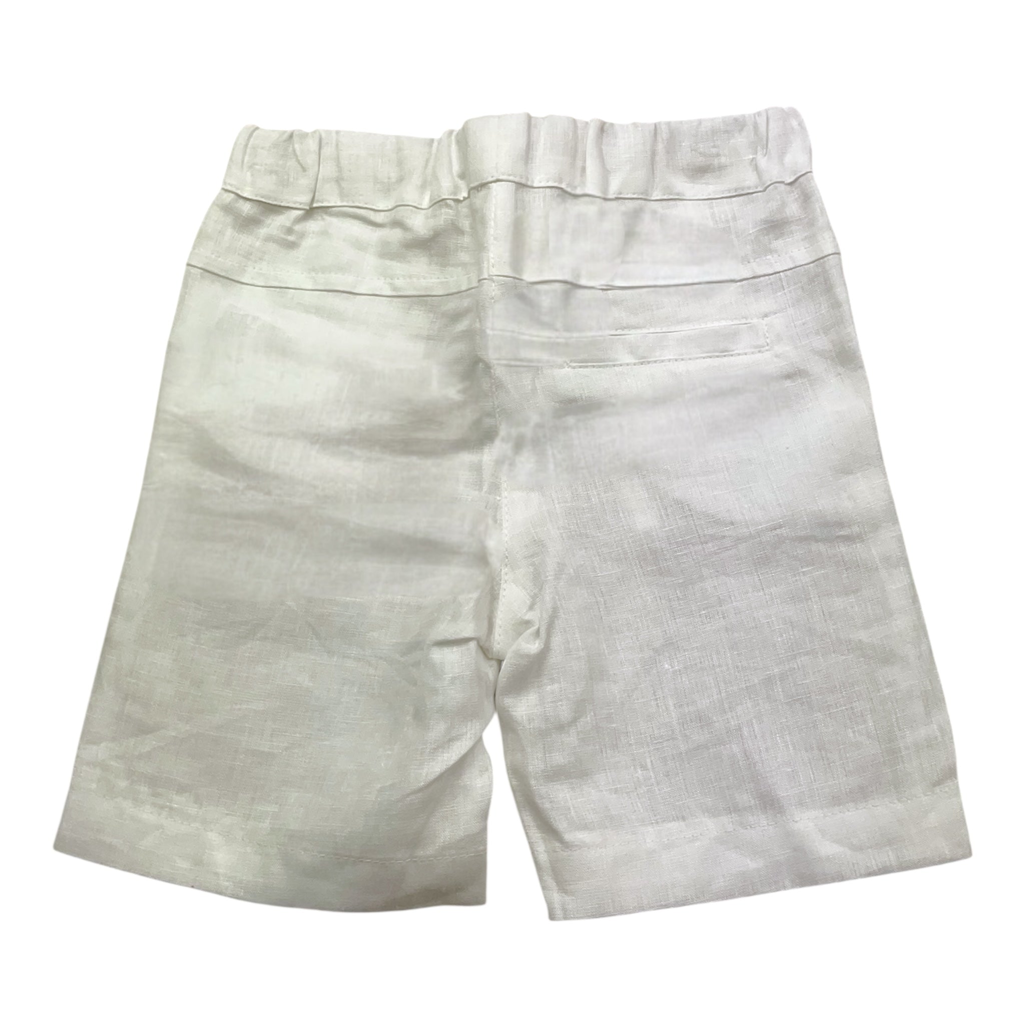 Little Bear Bermuda Tinta Unita con Elastico In Vita per Bambino 6239J BIANCO LITTLE BEAR 
