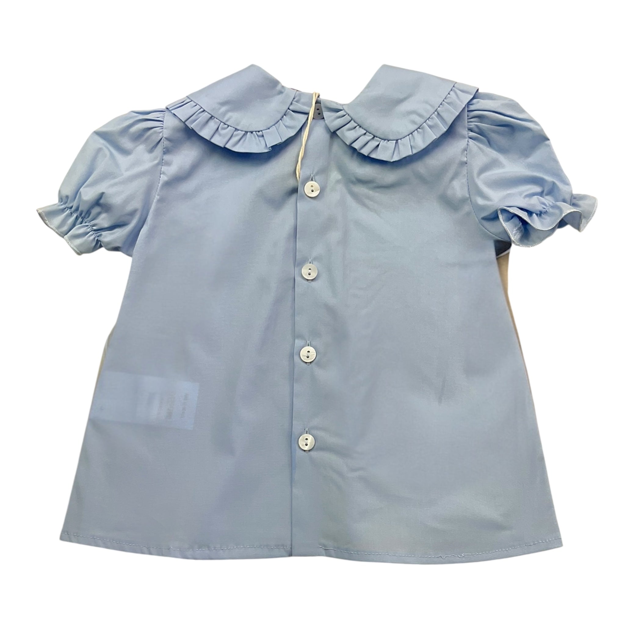 Little Bear Camicia Girocollo Tinta Unita Mezza Manica per Neonata 8221 AZZURRO LITTLE BEAR 