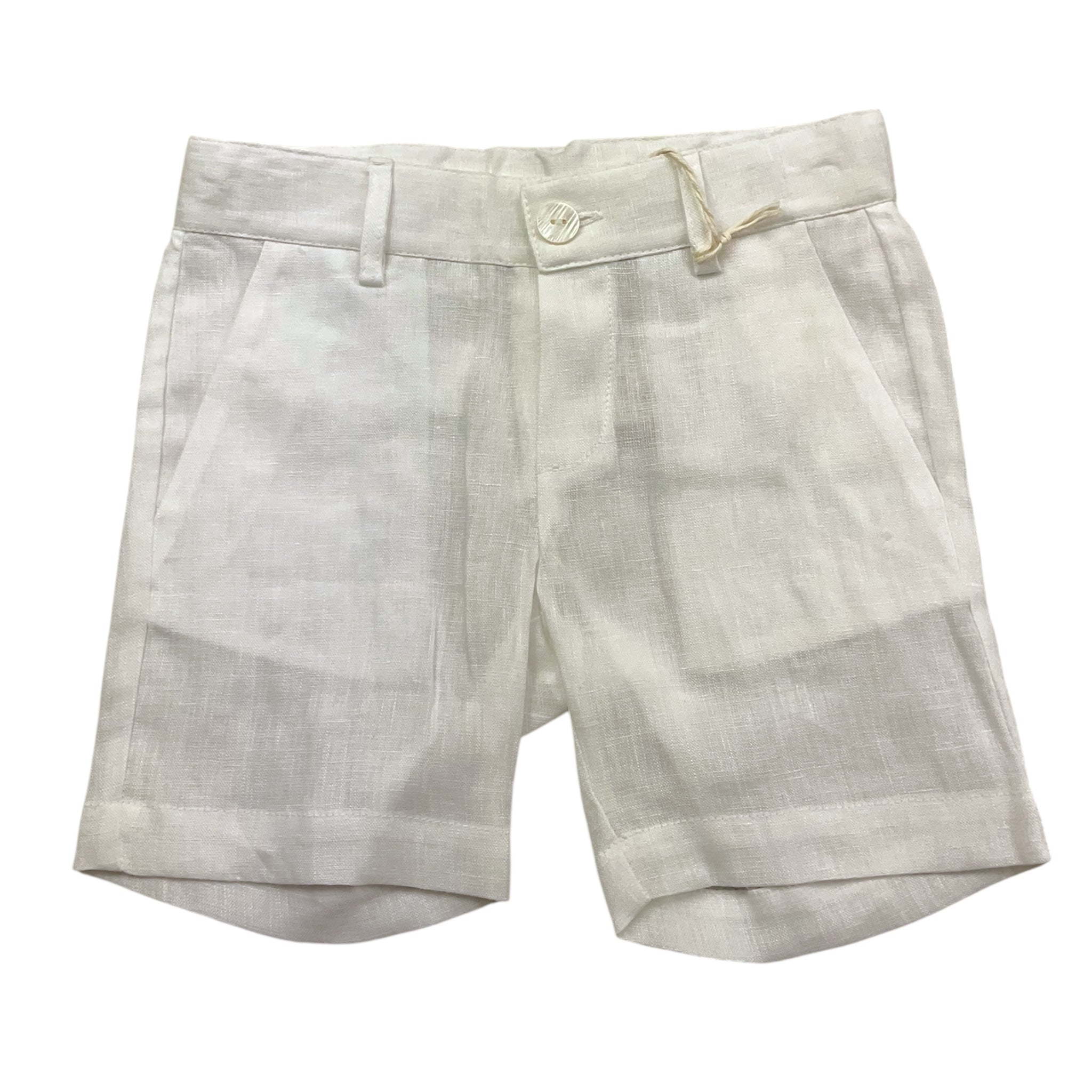 Little Bear Bermuda Tinta Unita con Girovita Regolabile per Neonato 8229N BIANCO LITTLE BEAR 