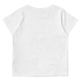 Liu Jo T-Shirt Girocollo Tinta Unita con Logo per Bambina G3099 BIANCO LIU JO 