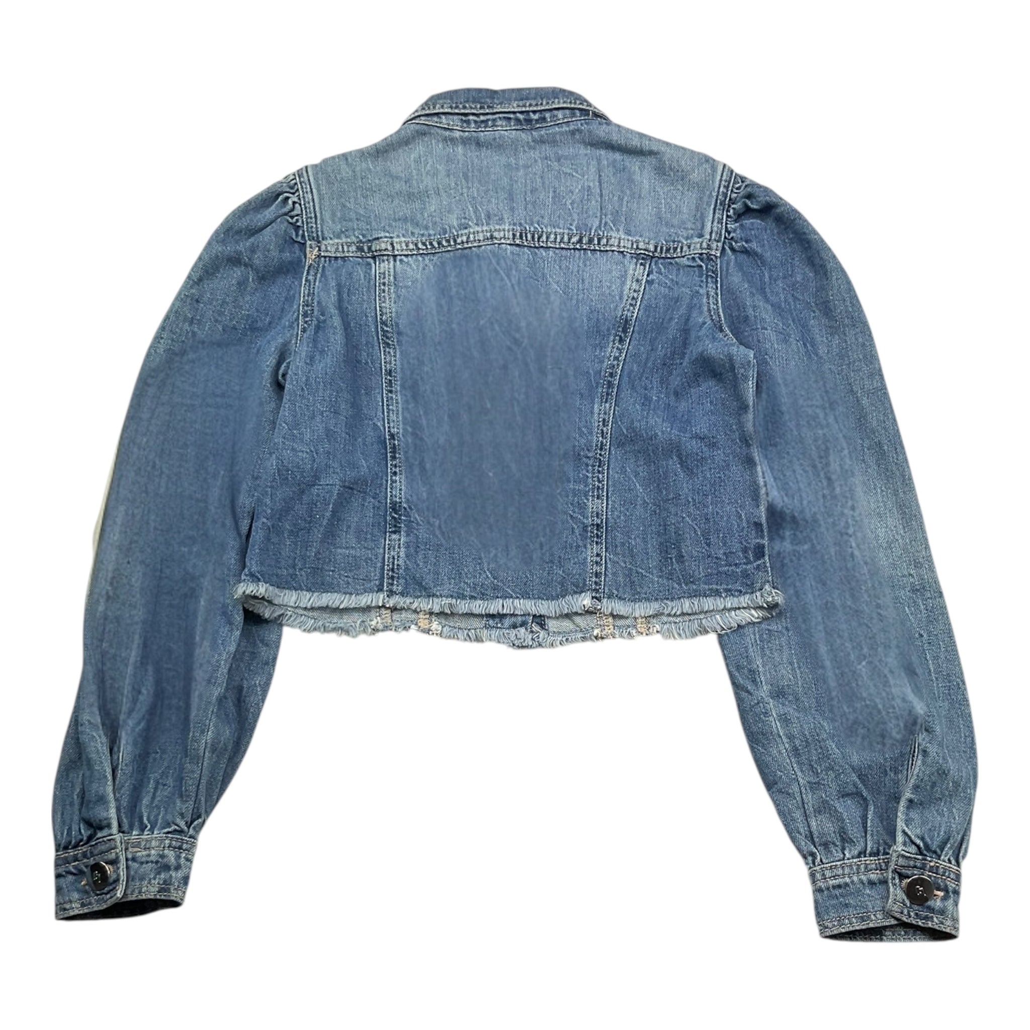 Liu Jo Giubbino In Denim Tinta Unita con Bottoni Modello Crop per Bambina GA3115 BLU LIU JO 