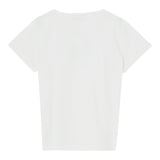 Liu Jo T-Shirt Girocollo Tinta Unita con Paillettes per Bambina GA5018 BIANCO LIU JO 