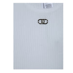 Liu Jo Canotta Tinta Unita con Logo per Bambina GA5041X BIANCO LIU JO 