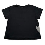 Liu Jo T-Shirt Girocollo Tinta Unita con Applicazione per Bambina GA5067XX NERO LIU JO 