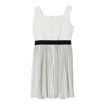 Liu Jo Abito Tinta Unita con Cintura E Fantasia A Righe per Bambina GA5070X BIANCO LIU JO 