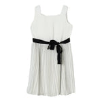 Liu Jo Abito Tinta Unita con Cintura E Fantasia A Righe per Bambina GA5070X BIANCO LIU JO 