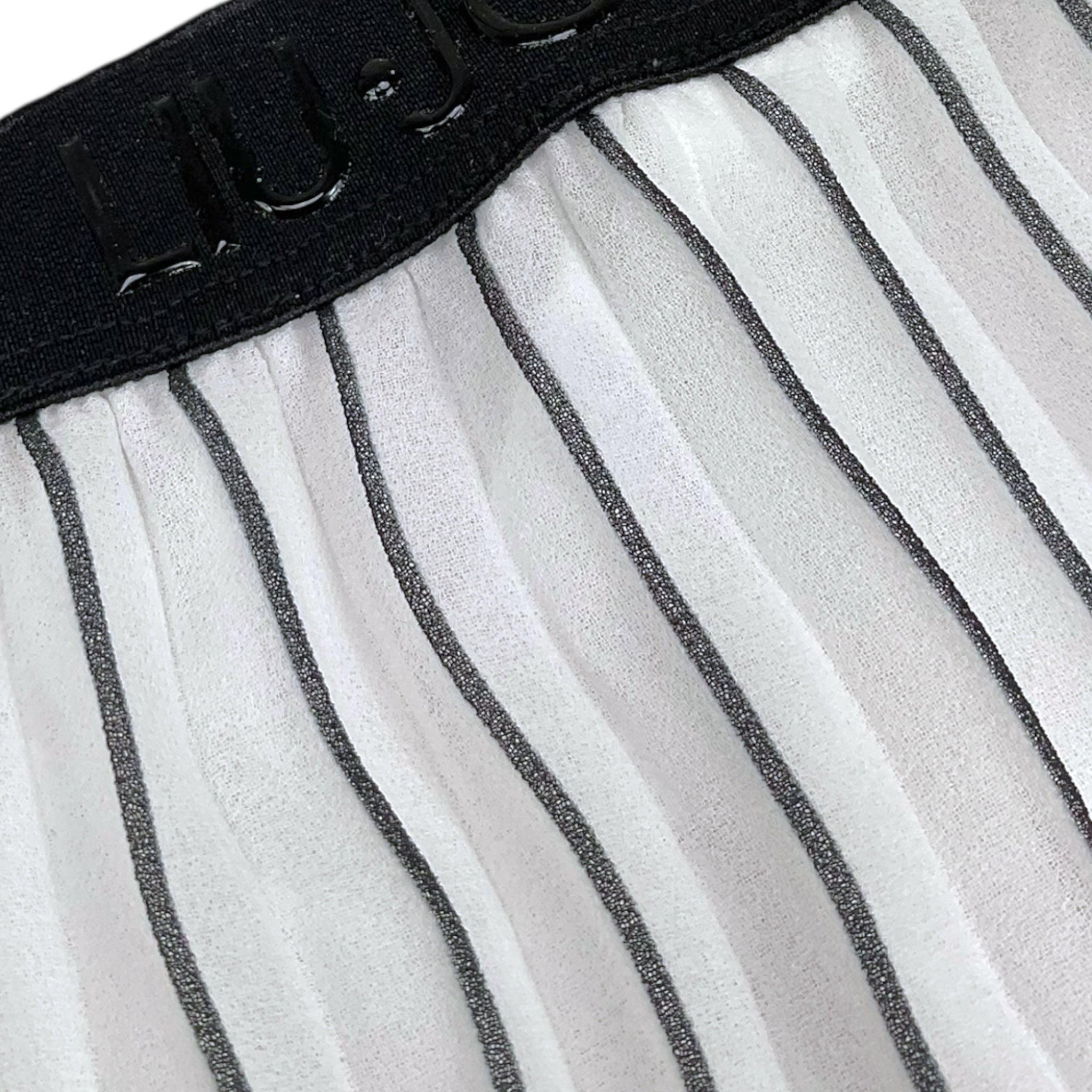 Liu Jo Pantalone Tinta Unita con Fantasia A Righe per Bambina GA5071 BIANCO LIU JO 