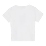 Liu Jo T-Shirt Girocollo Tinta Unita con Brillantini per Bambina GA5119XX BIANCO LIU JO 