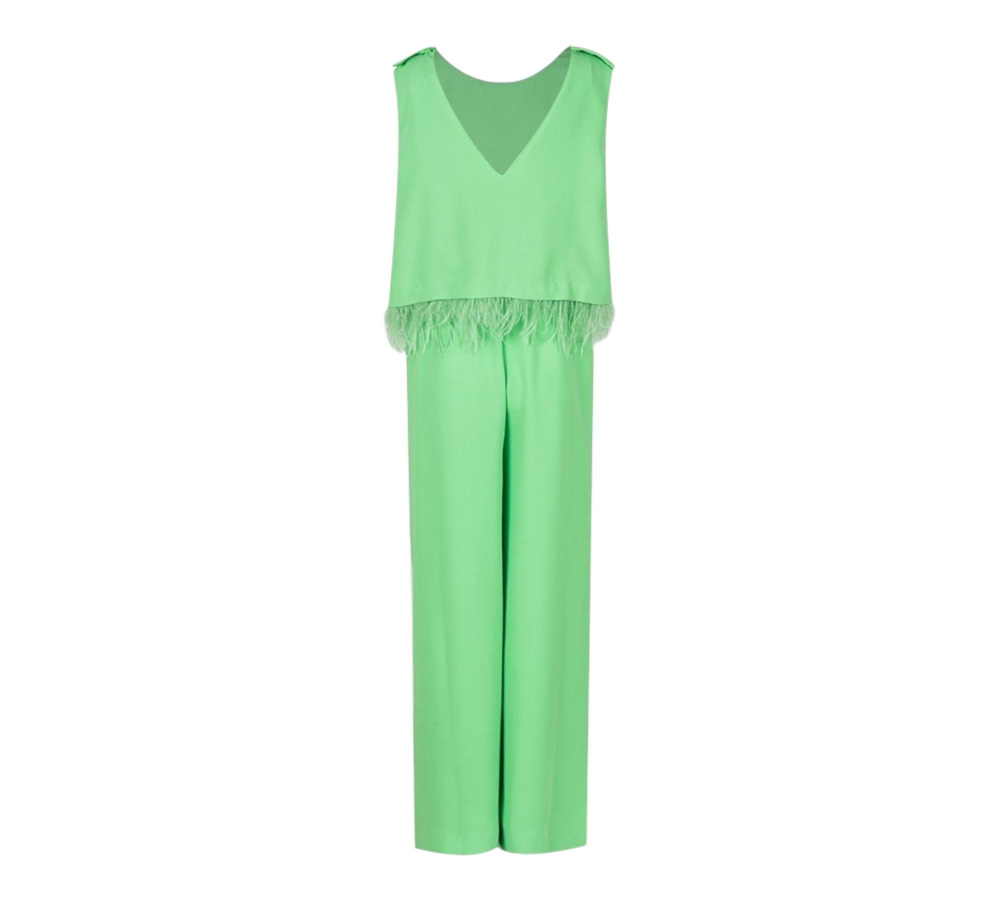 Liu Jo Tuta Tinta Unita con Frange per Bambina GA5134X VERDE LIU JO 