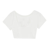 Liu Jo T-Shirt Girocollo Tinta Unita con Stampa Logo per Bambina GA5159XX BIANCO LIU JO 