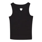 Liu Jo Canotta Tinta Unita con Traforo A Forma di Cuore per Bambina GA5199XX NERO LIU JO 