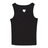Liu Jo Canotta Tinta Unita con Traforo A Forma di Cuore per Bambina GA5199XX NERO LIU JO 