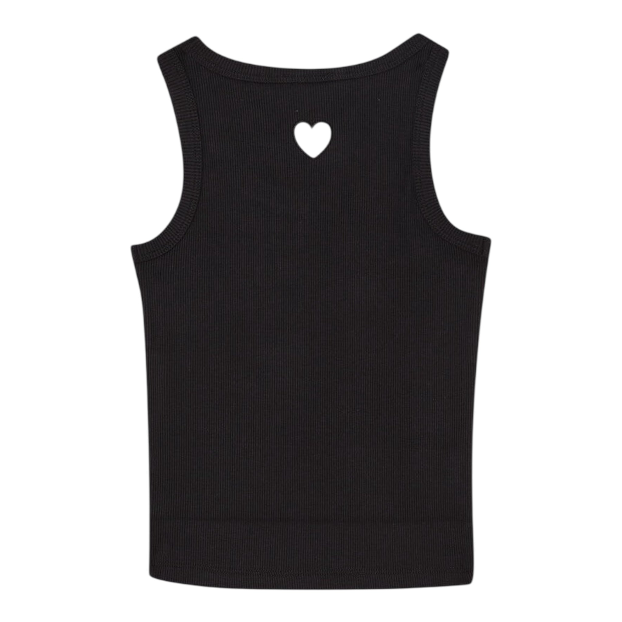 Liu Jo Canotta Tinta Unita con Traforo A Forma di Cuore per Bambina GA5199XX NERO LIU JO 