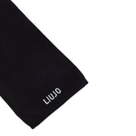 Liu Jo Sciarpa tinta unita con Logo Nero per Bambina GF5188 NERO LIU JO 