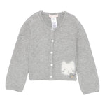 Liu Jo Cardigan tinta unita con Ricami Grigio per Neonata HF5010 GRIGIO LIU JO 