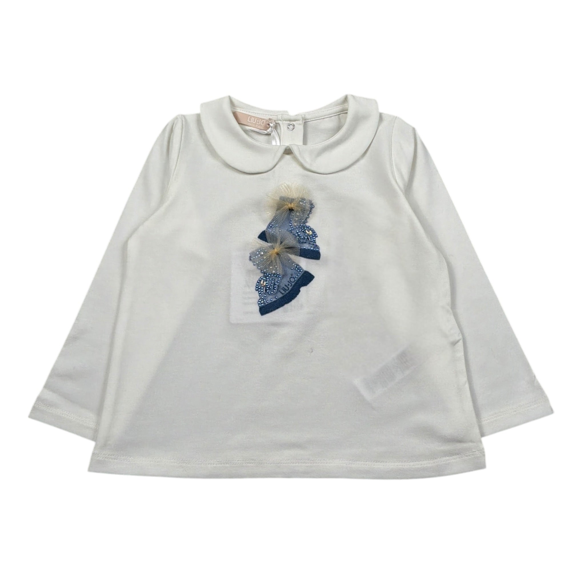 Liu Jo Shirt tinta unita con Colletto Panna per Neonata HF5067 PANNA LIU JO 