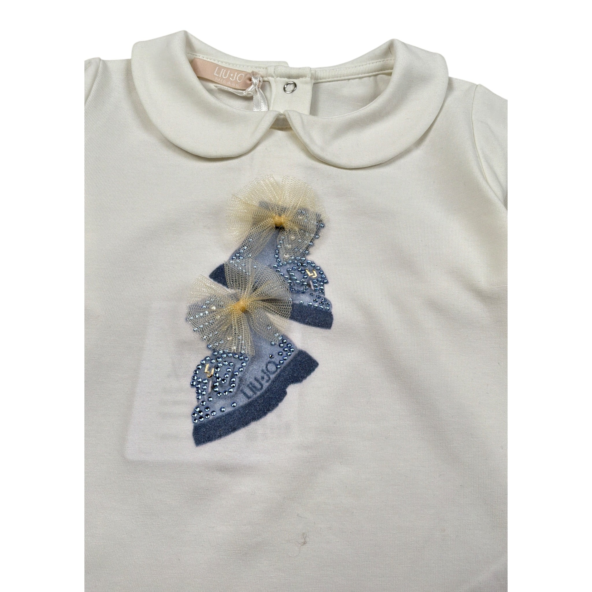 Liu Jo Shirt tinta unita con Colletto Panna per Neonata HF5067 PANNA LIU JO 